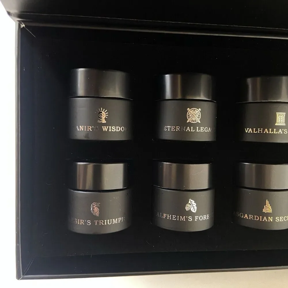 The Beard Struggle Beard Balm Sampler Kit Set of 8 Scents 8 x 10g Glass Jars